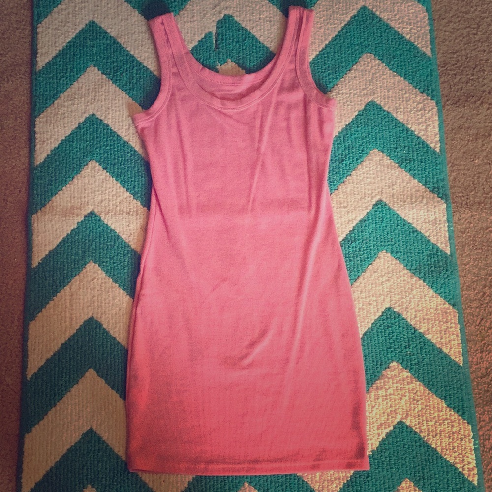 A very comfortable tight light pink dress